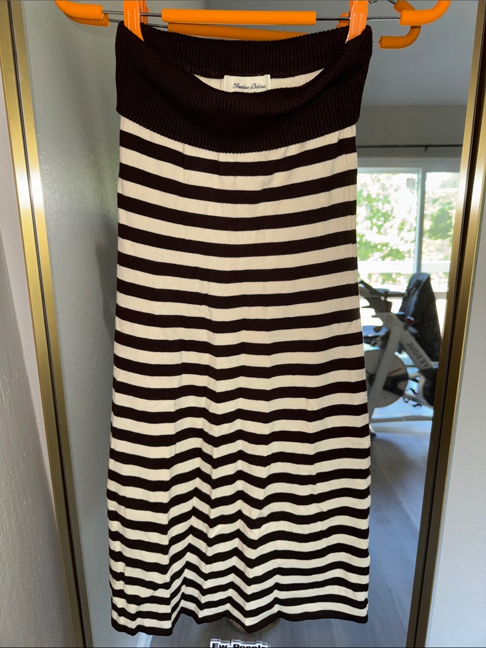 Brown Bella Hadid Edition Tucker Knit Midi Skirt